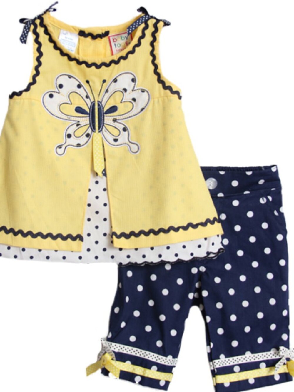 Baby Togs - Baby Girls' 2-Pc Polka-Dot Butterfly Pant Set
